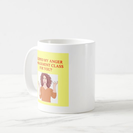 verärgerter Psychologiewitz Kaffeetasse (Vorderseite Links)