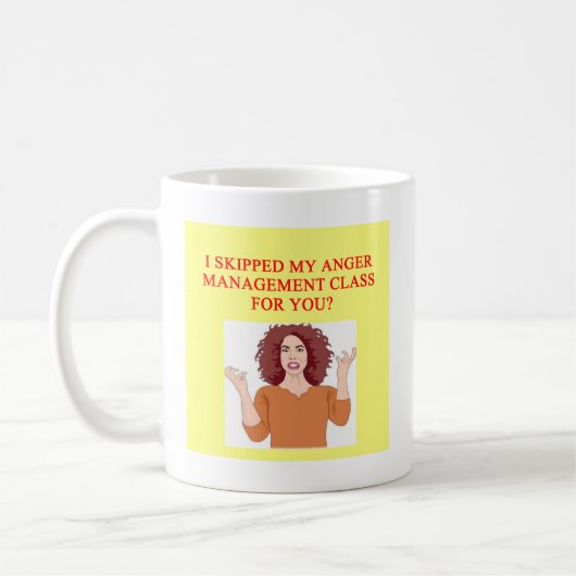 verärgerter Psychologiewitz Kaffeetasse (Links)