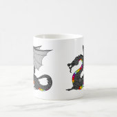 Verärgerter Regenbogen-Drache Kaffeetasse (Mittel)