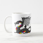 Verärgerter Regenbogen-Drache Kaffeetasse (Links)
