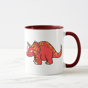 Verärgerter roter Triceratops - Dinosaur-gifts.com Tasse