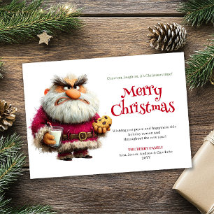 Verärgerter Santa Digital-Comic-Weihnachtsgruß  Feiertagskarte