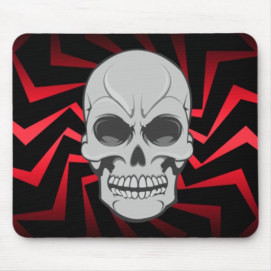 Verärgerter Schädel: Vektorillustration: Mousepad (Vorne)