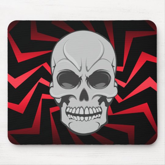 Verärgerter Schädel: Vektorillustration: Mousepads
