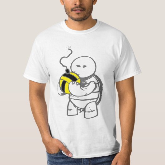 Verärgerter Schildkröte-Wasserball - grauer T-Shirt (Vorderseite)