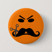 Verärgerter Schnurrbartknopf Button (Vorderseite)