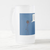 Verärgerter Stock-Typ, der Kurt Vonnegut zitiert Mattglas Bierglas (Vorderseite Links)