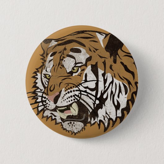Verärgerter Tiger Button (Vorderseite)
