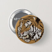 Verärgerter Tiger Button (Vorne & Hinten)