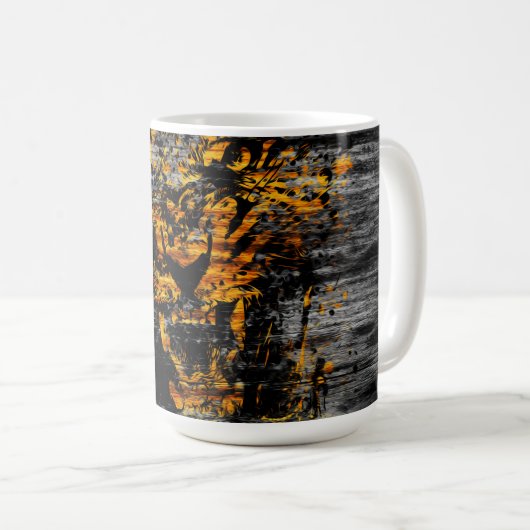 Verärgerter Tiger Kaffeetasse (VorderseiteRechts)