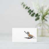 VERÄRGERTER TIGER VISITENKARTE (Stehend Vorderseite)