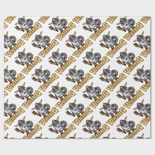 Verärgerter Wikinger mit Axt und Schild Geschenkpapier (Flach)