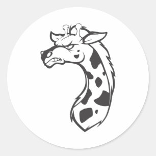 Verärgerter wütender wilder runder aufkleber