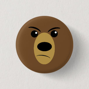 Verärgertes Bärn-Gesicht Button