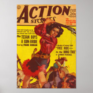 Verärgertes Cowgirl Poster