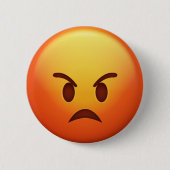 Verärgertes Emoji Button (Vorderseite)