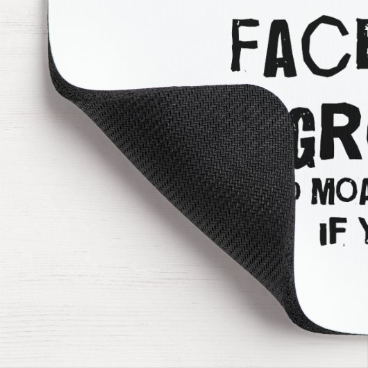 verärgertes facebook mousepad (Ecke)