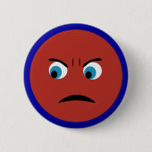 Verärgertes Gesicht Button (Vorderseite)