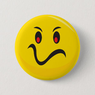 verärgertes Gesicht Button