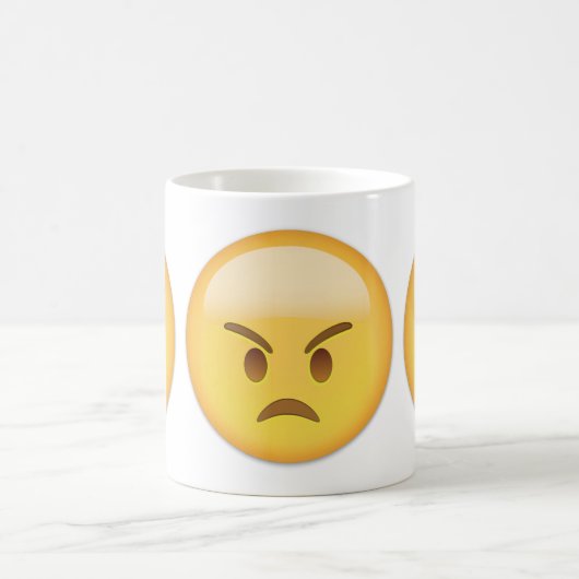 Verärgertes Gesicht Emoji Kaffeetasse (Mittel)