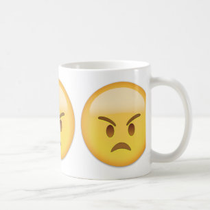 Verärgertes Gesicht Emoji Kaffeetasse