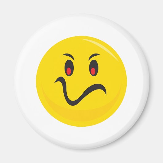 verärgertes Gesicht Magnet (Vorne)