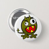 Verärgertes grünes Monster Button (Vorne & Hinten)