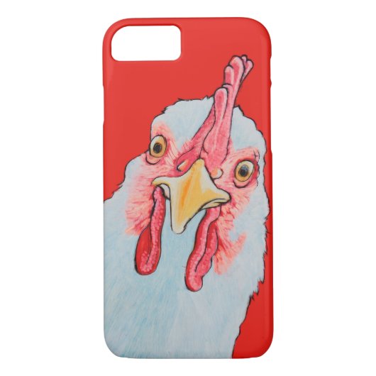 Verärgertes Huhn im Rot Case-Mate iPhone Hülle (Rückseite)