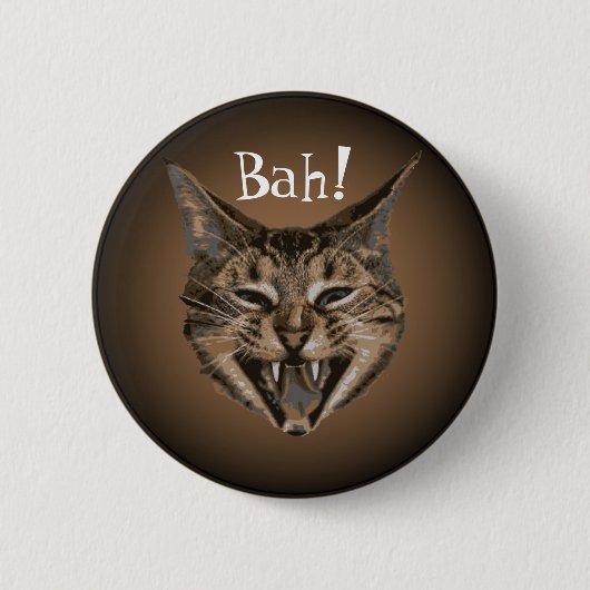 Verärgertes Katzen-Abzeichen Button (Vorderseite)