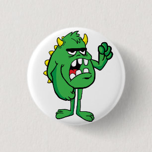 verärgertes Monster Button