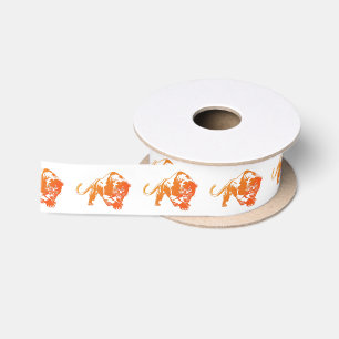 Verärgertes orange transparentes Tiger-Band Satinband
