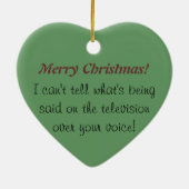 Verärgertes taubes: Weihnachtstaubes Bewusstsein Keramikornament (Hinten)