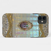 Veraspeece-Barock-Monogramm Case-Mate iPhone Hülle (Rückseite (Horizontal))
