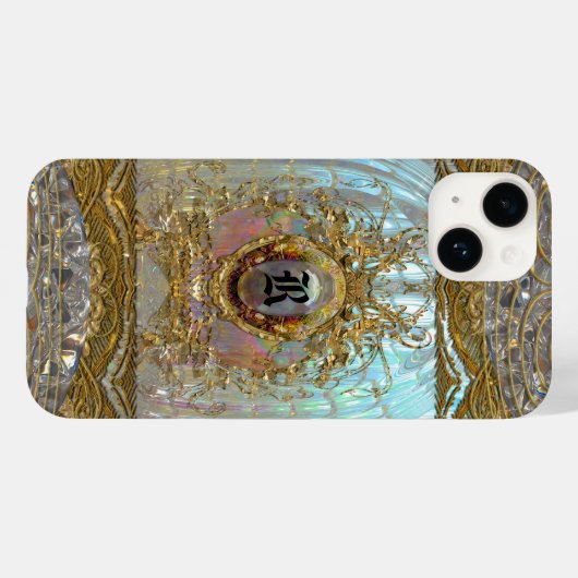 Veraspeece Merci Baroque Monogram Case-Mate iPhone Hülle (Rückseite (Horizontal))