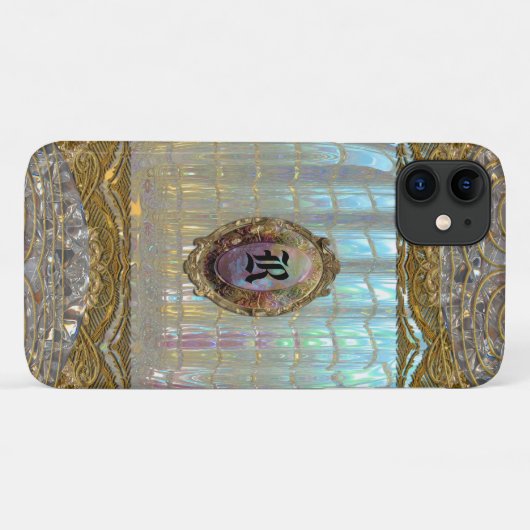 Veraspeece Schönes einzigartiges Barock Monogramm Case-Mate iPhone Hülle (Rückseite (Horizontal))