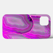 Verband Agate, Magenta Tint, poliert Case-Mate iPhone Hülle (Rückseite (Horizontal))
