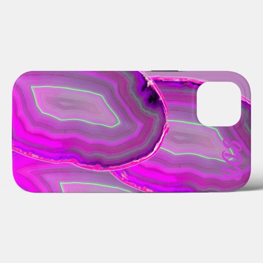 Verband Agate, Magenta Tint, poliert Case-Mate iPhone Hülle (Rückseite (Horizontal))