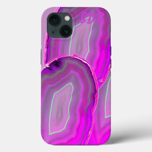 Verband Agate, Magenta Tint, poliert Case-Mate iPhone Hülle (Rückseite)