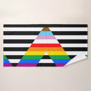 Verband Fortschritts-Stolzflagge Badehandtuch