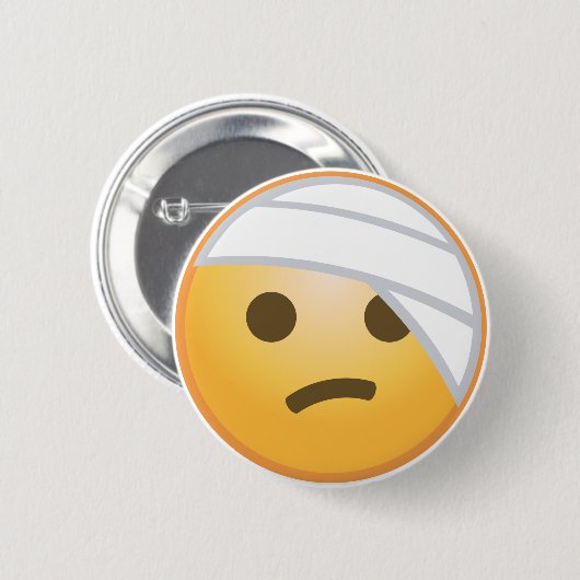 Verband-Gesicht Emoji Button (Vorne & Hinten)