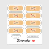 Verbandkit für Antidepressiva Custom Vinyl Sticker (Blatt)