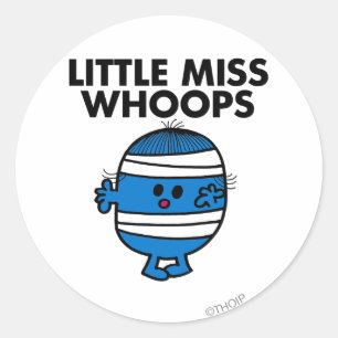 Verbands-Little-Miss-Woops Runder Aufkleber