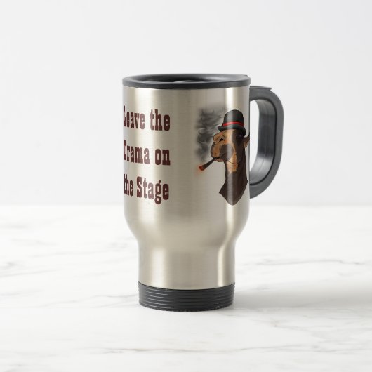 Verbannen Sie Drama-Lamas - rostfreier Reisebecher (VorderseiteRechts)