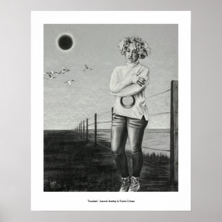 Verbanntes Kohle zeichnend von Rachel Dolezal Poster