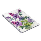 Verbena - Aquarellblumen Notizblock (Rechte Seite)