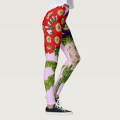 Verbena-Blume in rot und lila Leggings (Rechts)