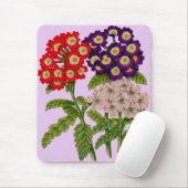 Verbena-Blume in rot und lila Mousepad (Mit Mouse)