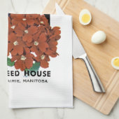 Verbena Seed Packet Label Geschirrtuch (Viertel Falte)