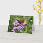 Verbene und Schmetterling notecard Karte (Gelbe Blume)