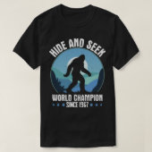 Verbergen und suchen Weltmeister seit 1967 Bigfoot T-Shirt (Design vorne)